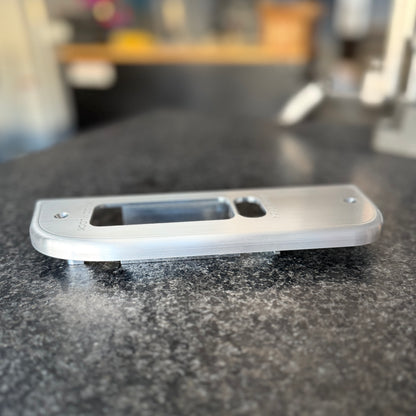 Premium brushed finish billet window switch bezel for OBS Ford 4 door trucks. Option: No mirror control