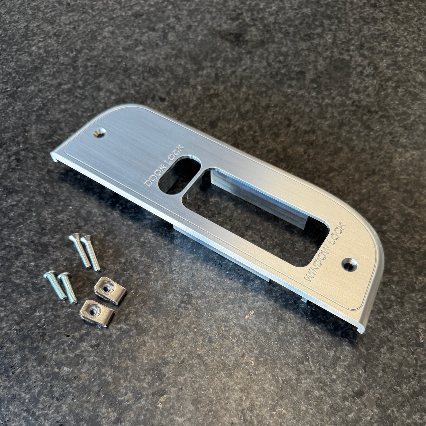 Billet Aluminum Window Control Bezel for OBS Ford 4 door trucks, hardware included. Option: No mirror control